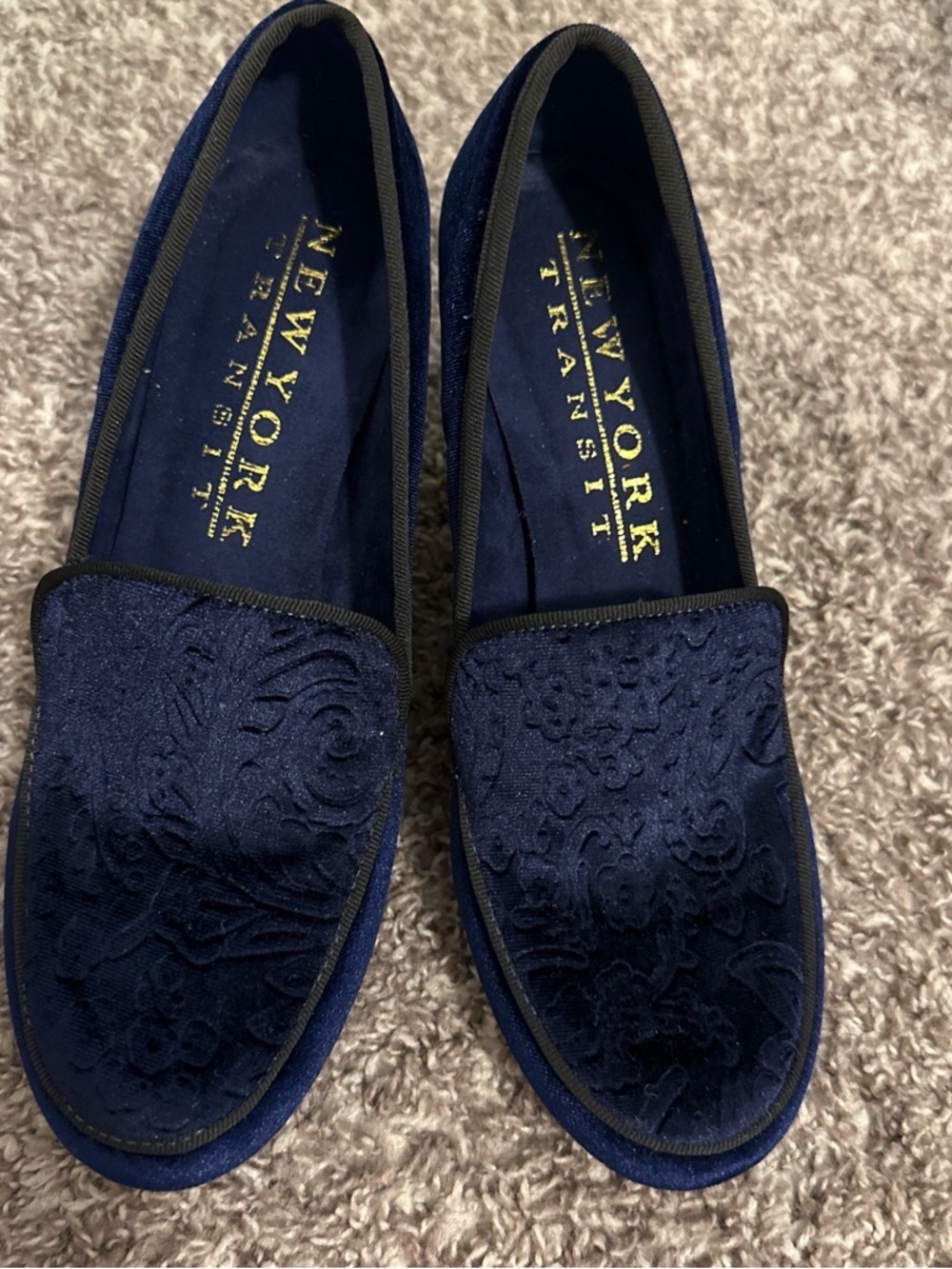 New York Transit Navy Velvet 7.5 woman